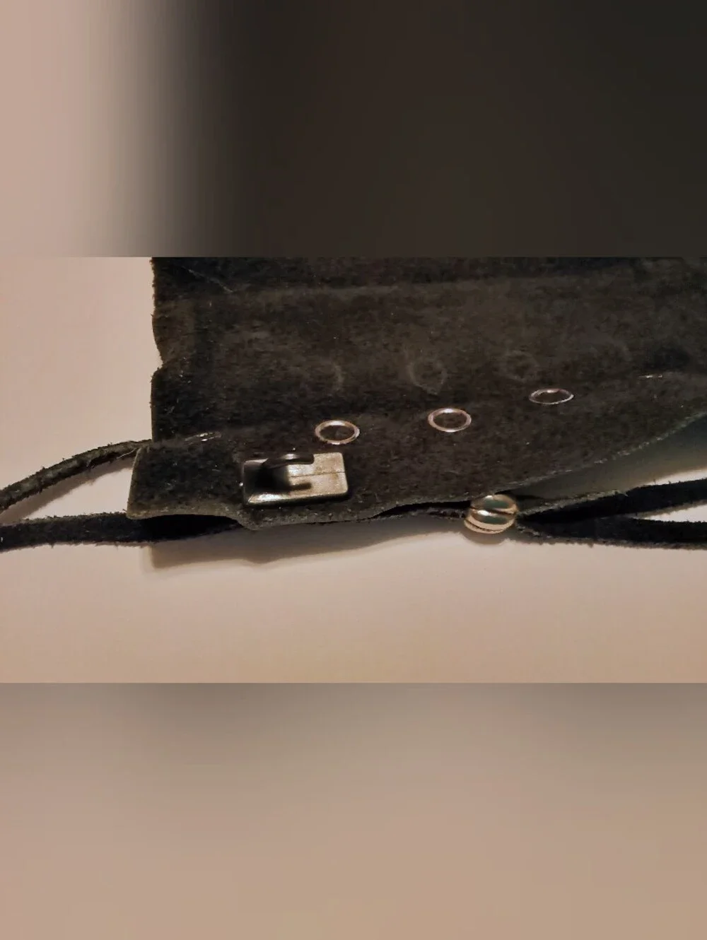 Black Studded Leather Hair Straps To Tie Your Hair